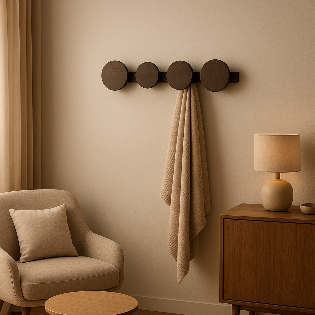 Porte manteau mural original en bois design pour décorer votre entrée avec style