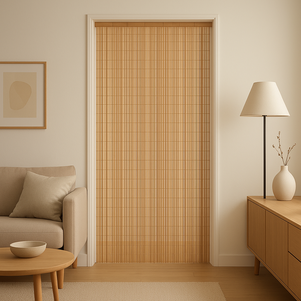 Rideau de bambou naturel pour porte, séparateur d'espace élégant et écologique