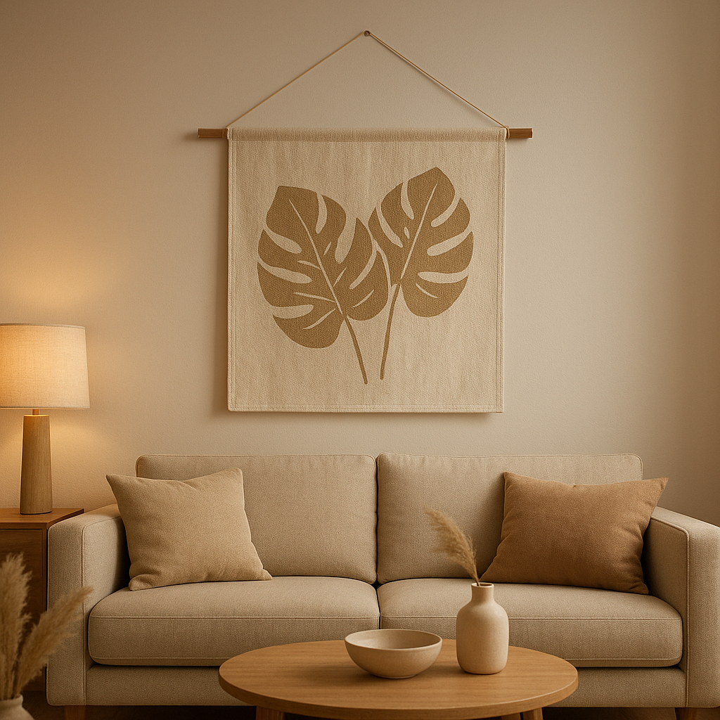 Décoration murale en tissu bohème pour ajouter une touche d'élégance et de douceur à votre intérieur.