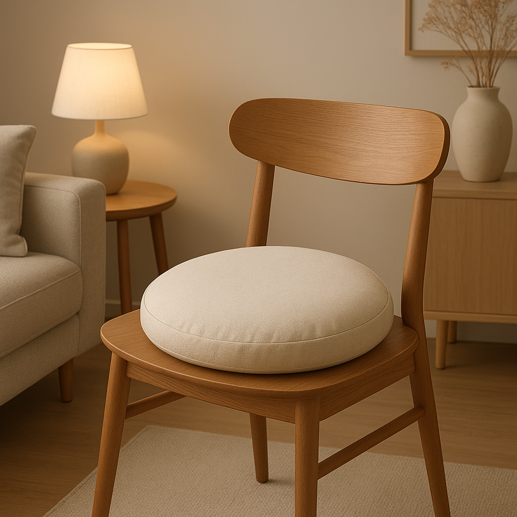 Coussin rond pour chaise en tissu décoratif, confort et élégance pour votre intérieur