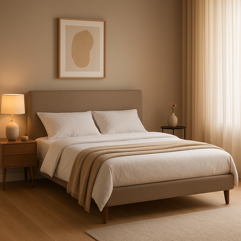 Tête de lit 140 en tissu capitonné, design moderne pour chambre à coucher élégante.