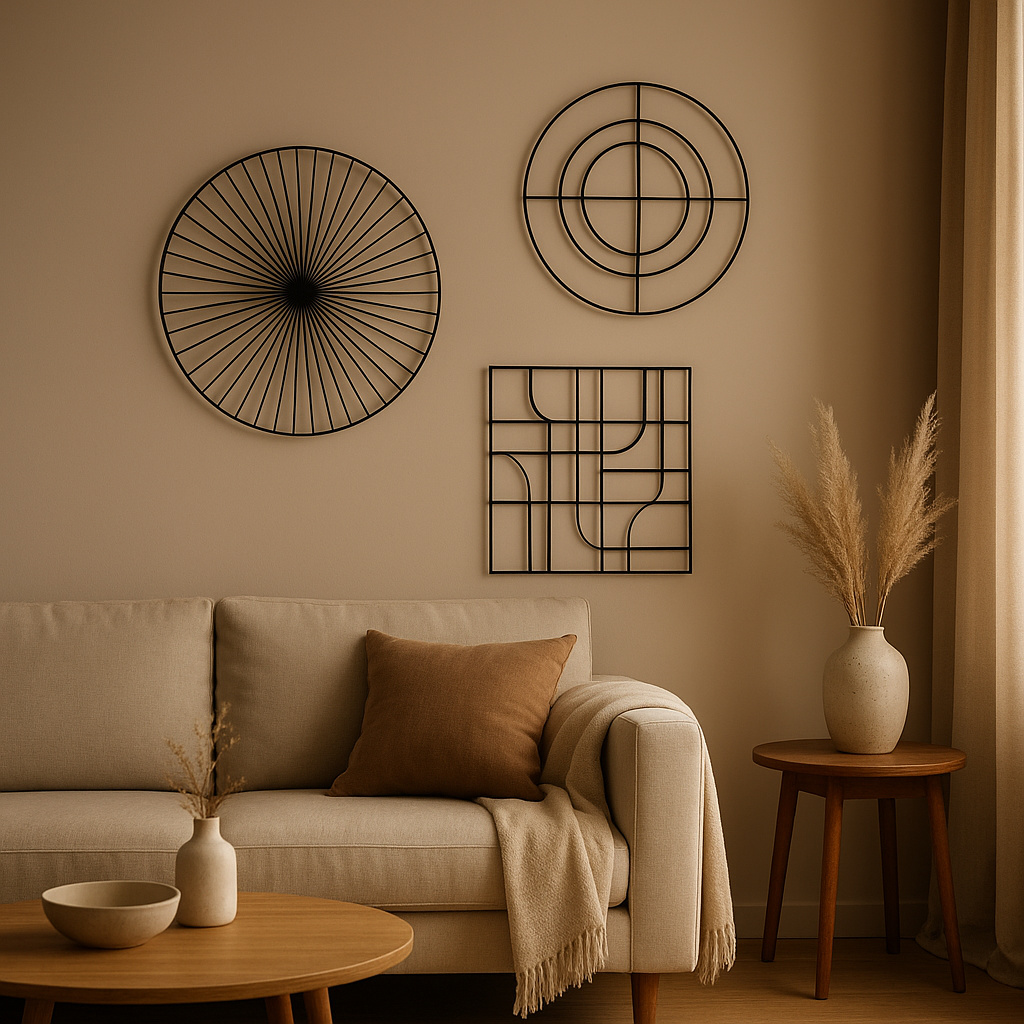 Décoration murale métal moderne pour un intérieur design et élégant