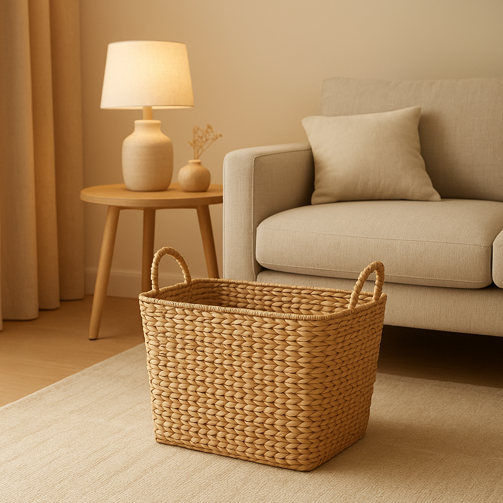 Panier de rangement en osier naturel pour un rangement déco dans votre intérieur