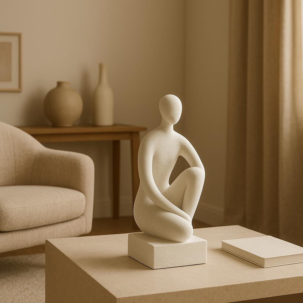 Statue décorative en résine pour une déco d'intérieur élégante et moderne