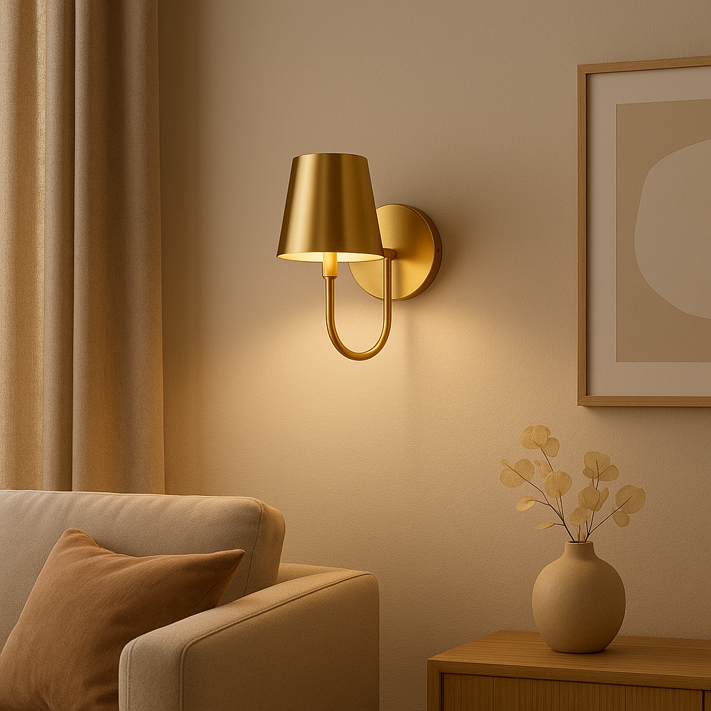 Applique murale doré moderne pour un éclairage d'ambiance raffiné et élégant