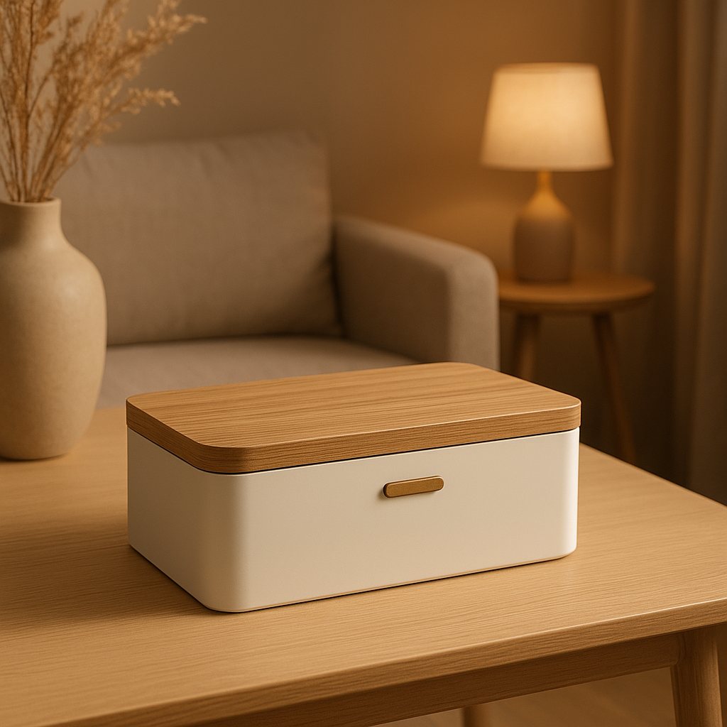 Boîte de rangement pour vis et petites pièces, idéale pour l'organisation d'atelier.