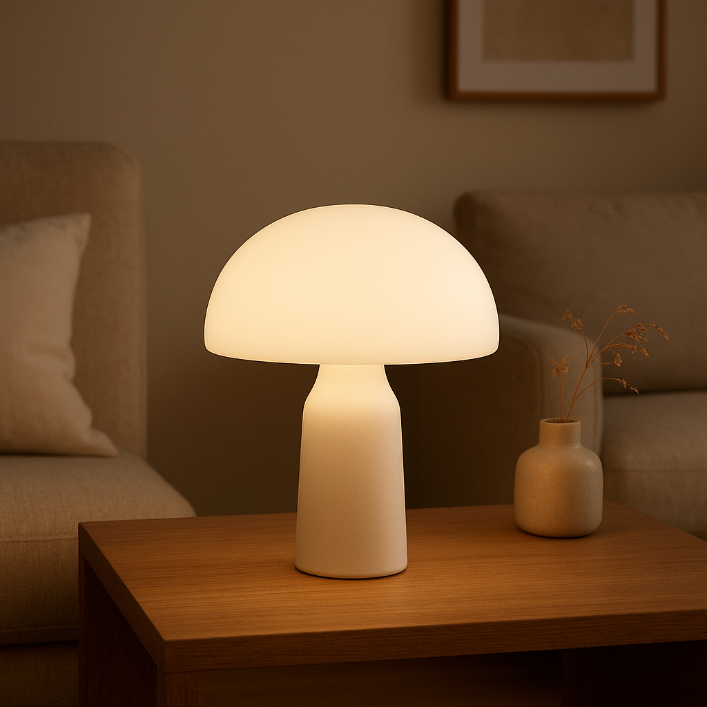 Lampe de chevet champignon design, éclairage d'ambiance doux pour chambre et salon