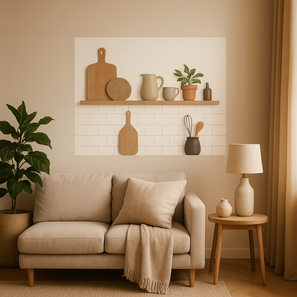 Sticker mural décoratif pour cuisine, motifs modernes et adhésifs pour personnaliser votre pièce.