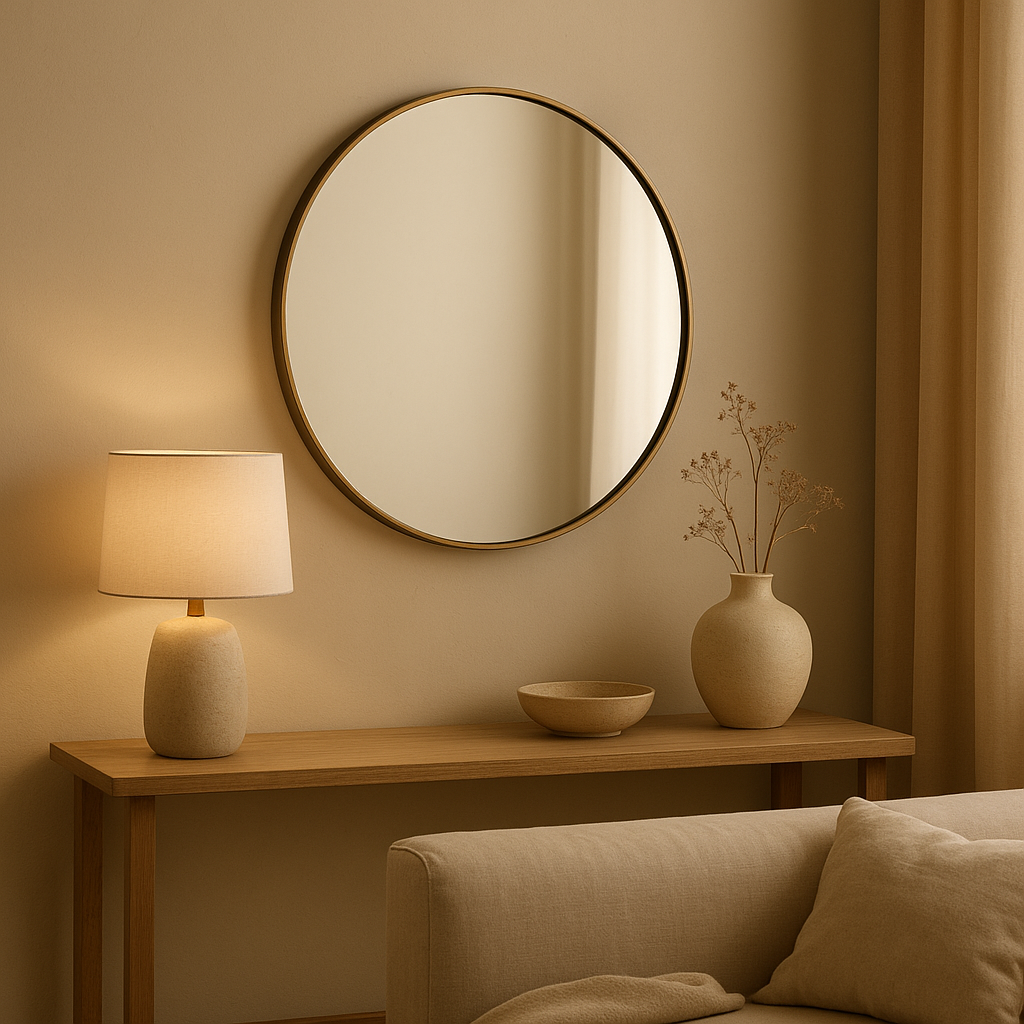 Petit miroir mural design pour décorer votre intérieur avec élégance et luminosité.