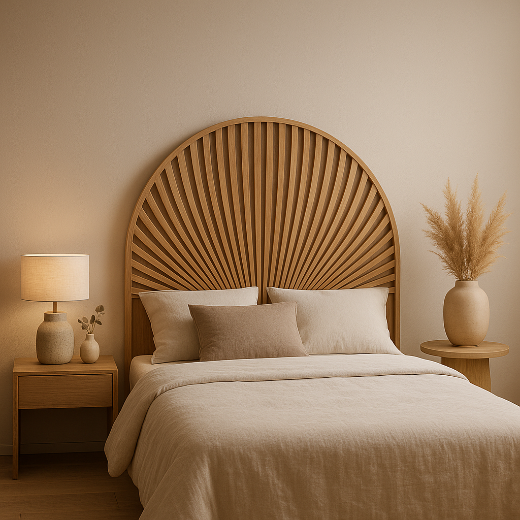 Tête de lit originale en tissu pour une chambre à coucher élégante et personnalisée