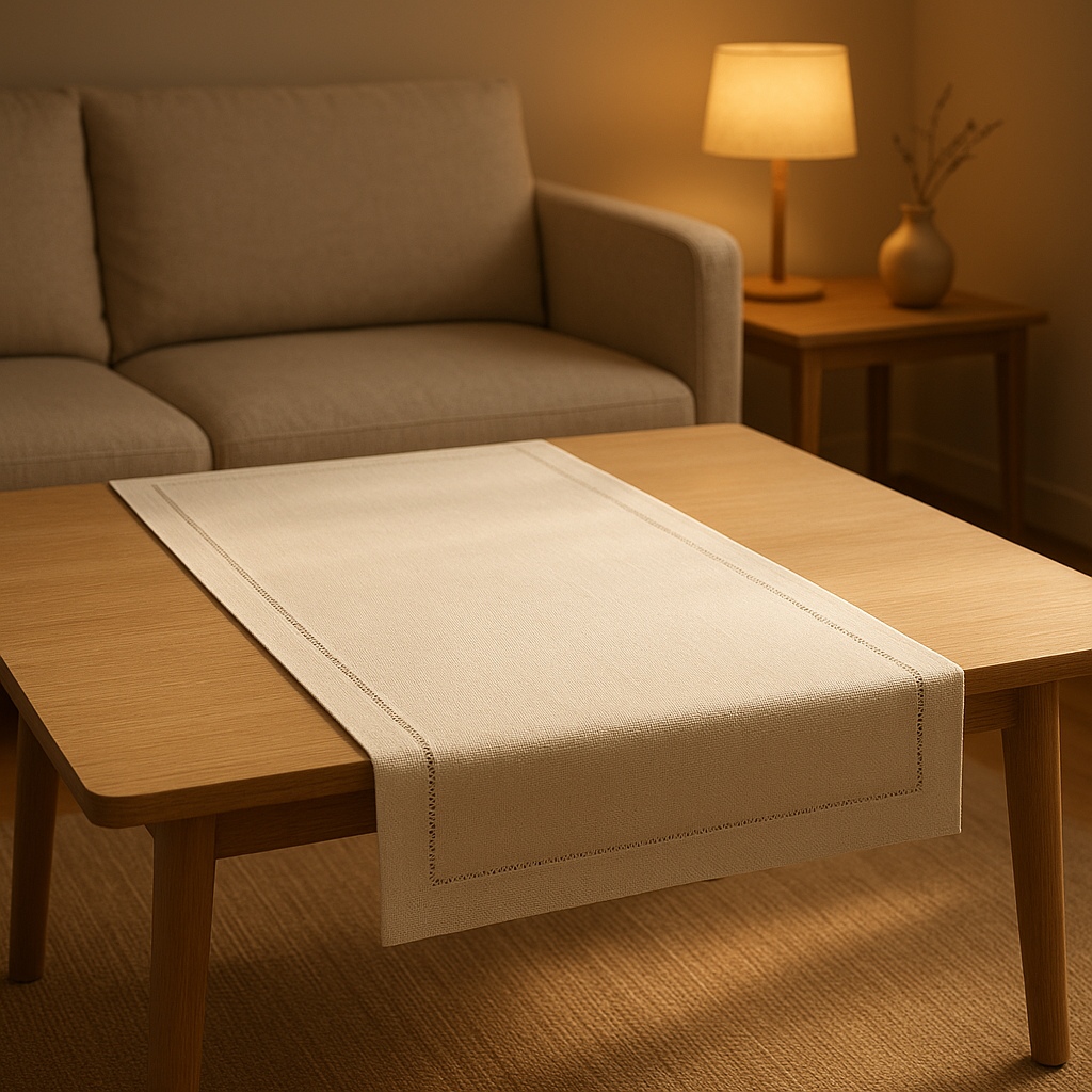 Napperon rectangulaire en dentelle fine pour décorer et protéger vos meubles avec élégance.
