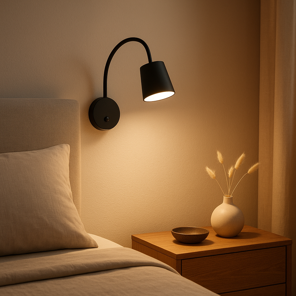 Applique liseuse tête de lit design pour un éclairage d'ambiance moderne et cosy
