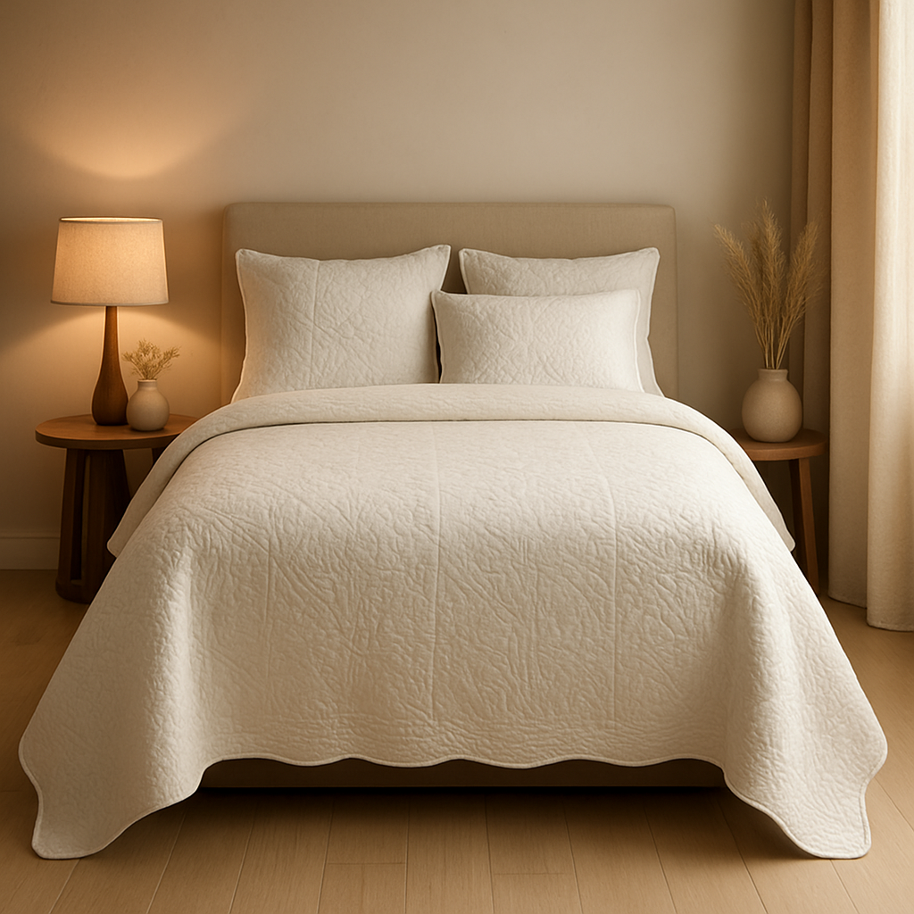 Boutis provençal traditionnel en tissu matelassé pour une décoration d'intérieur authentique
