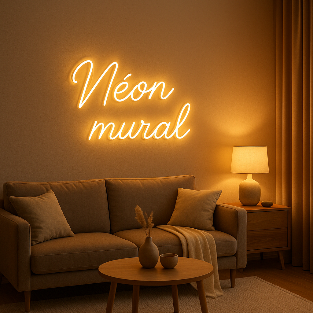 Luminaire néon mural design pour décor d'intérieur moderne et branché