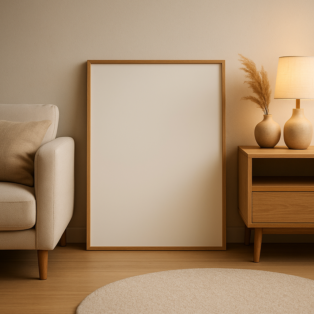 Cadre pour affiche design avec passe-partout, idéal pour décorer votre intérieur