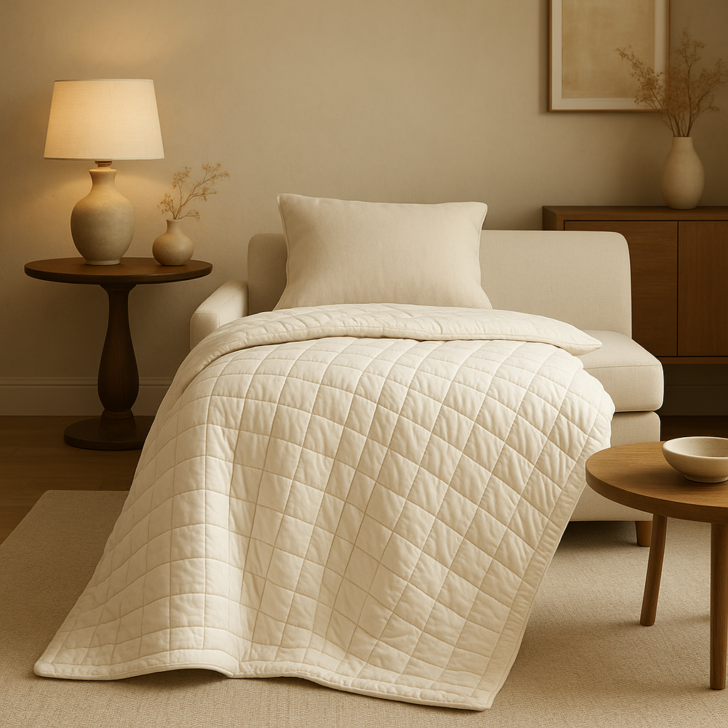 Édredon bout de lit pour habiller le pied de votre lit avec élégance et confort