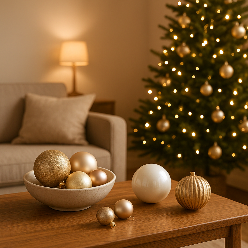 Boules de Noël décoratives pour un intérieur festif et élégant