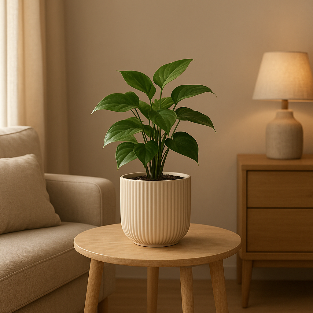Cache-pot design pour plantes d'intérieur, idéal pour décorer votre salon ou bureau avec élégance.