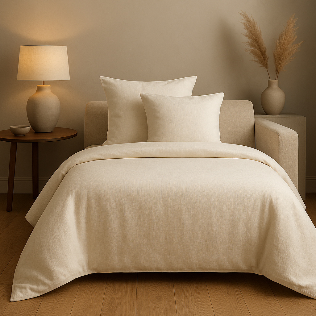 Housse pour édredon protectrice et élégante, en coton ou satin, pour une chambre apaisée.