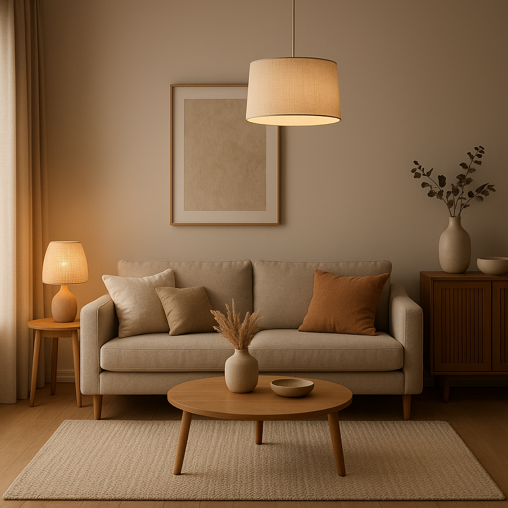 Décoration chambre adulte tendance, ambiance apaisante avec literie et éclairage design