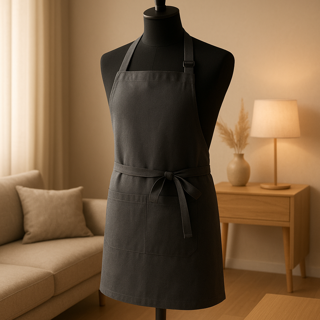 Tablier de cuisine pour homme en coton robuste, idéal pour la cuisine et les barbecues.