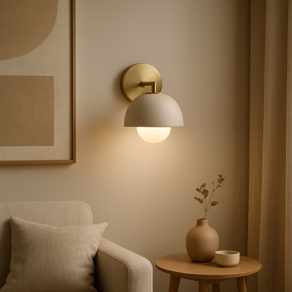 Applique murale en céramique artisanale pour éclairage d'ambiance intérieur