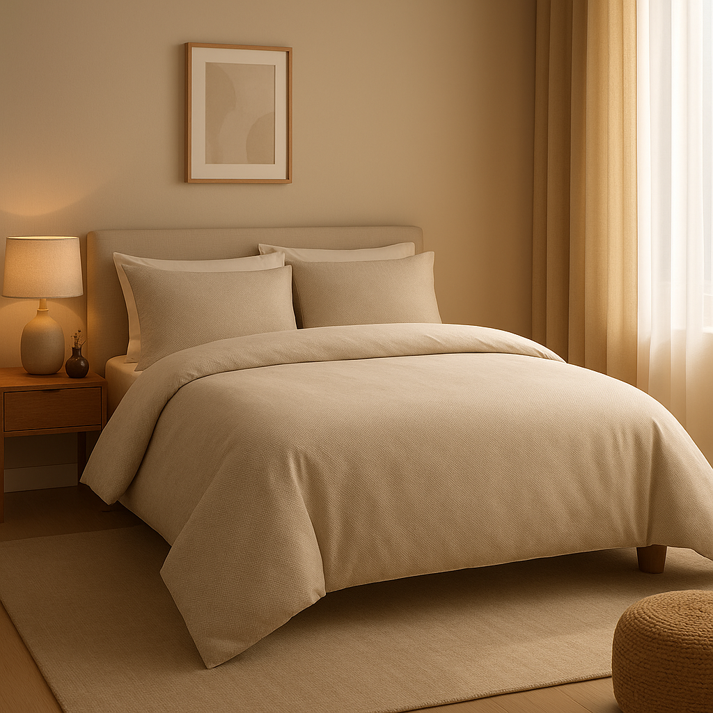Housse de couette 2 personnes de la collection Dimension, design moderne pour chambre à coucher.