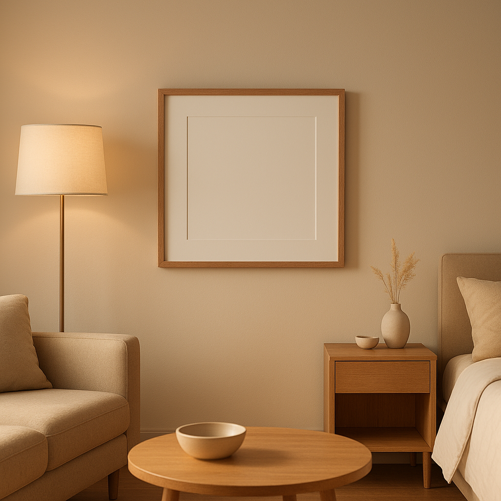 Cadre photo 30x30 en bois massif pour afficher vos plus beaux souvenirs au mur.