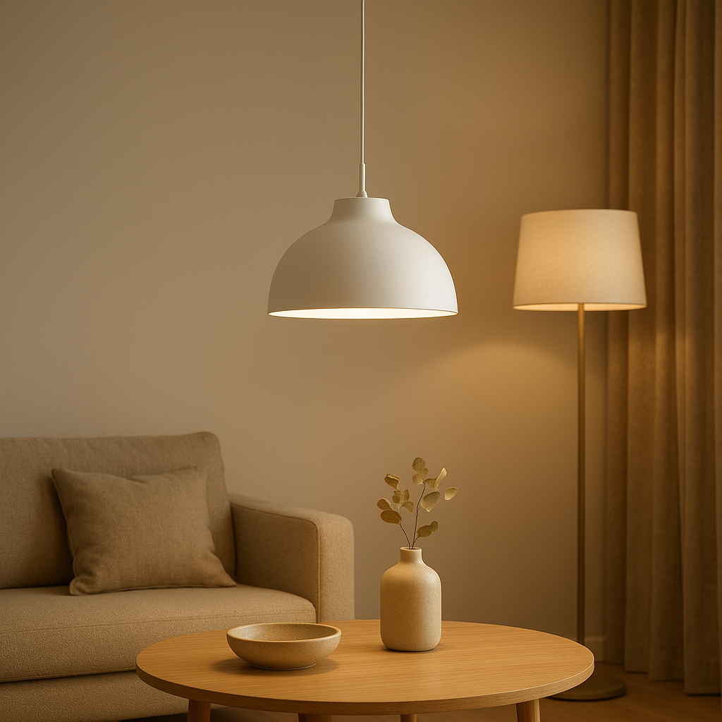 Suspension blanche design pour éclairer votre intérieur avec élégance et modernité.