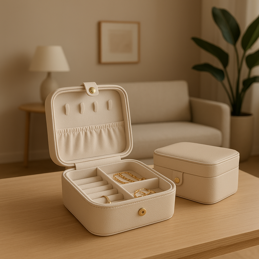 Boîte à bijoux voyage élégante et pratique pour ranger vos accessoires en déplacement