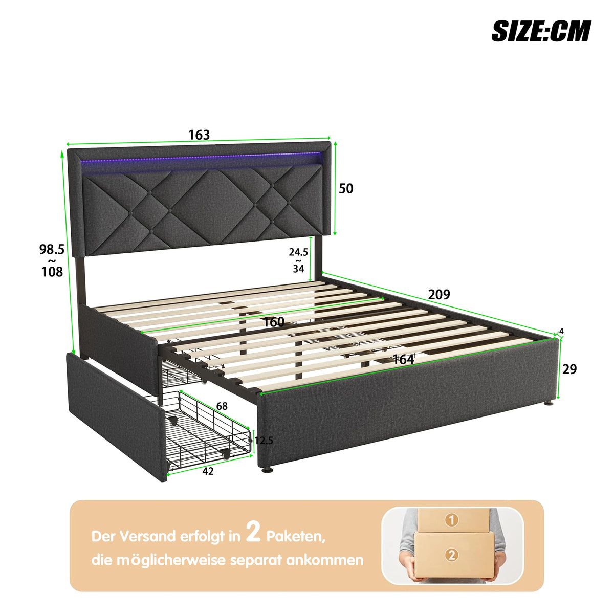 Lit assemblé dans une chambre moderne avec décoration neutre