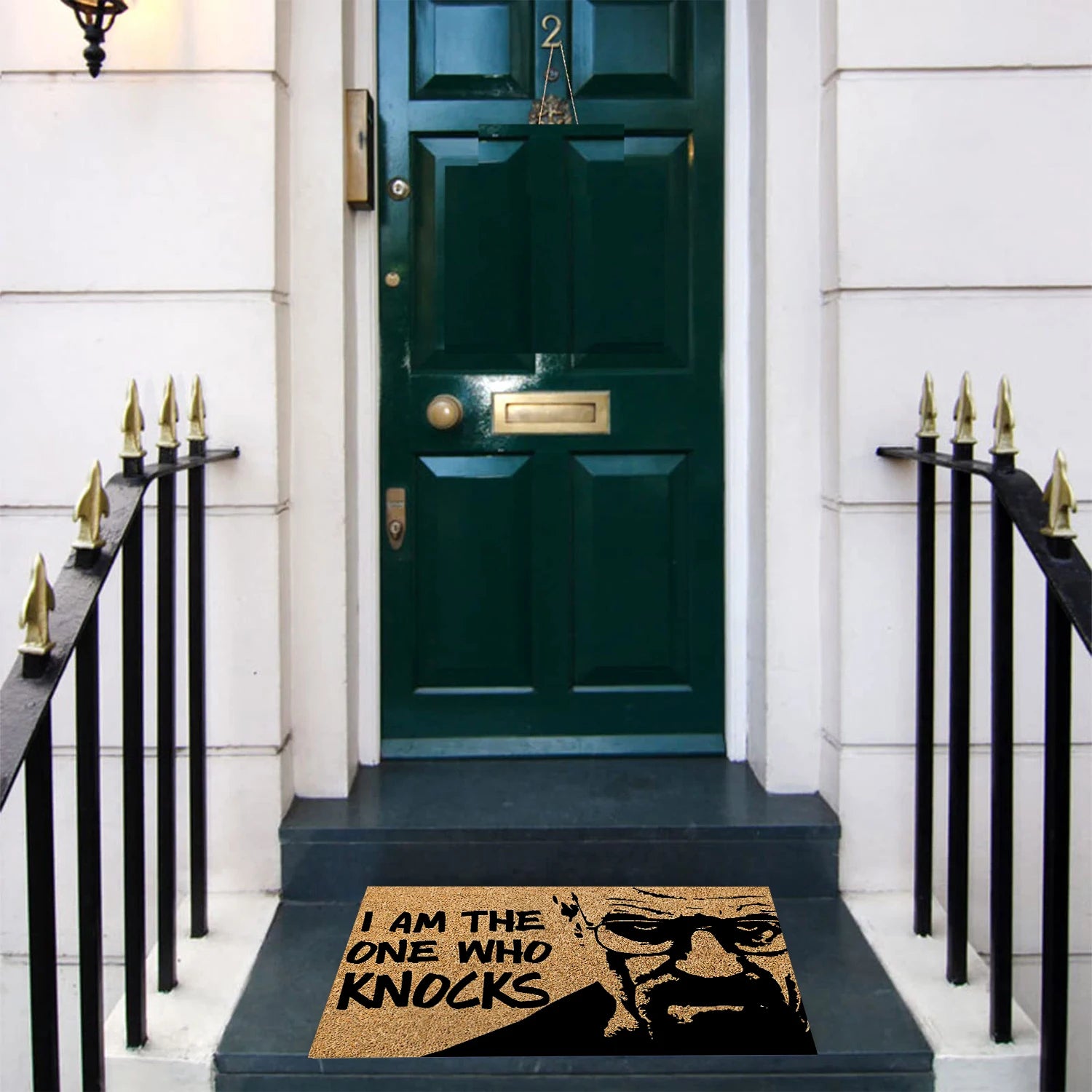 Paillasson drôle 45x45 cm vue de dessus