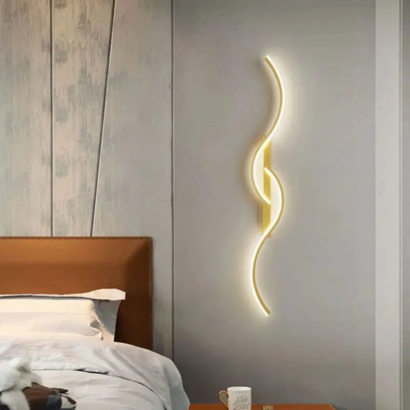Applique murale moderne en aluminium avec abat-jour blanc