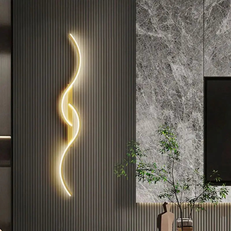 Applique murale LED design minimaliste gris pour salon
