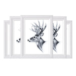 Cadre photo 18x24 bois gris clair sur mur blanc