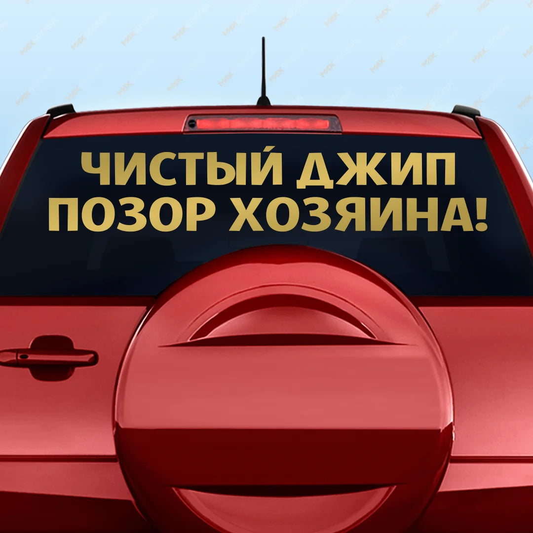 Sticker auto noir avec texte humoristique pour véhicule