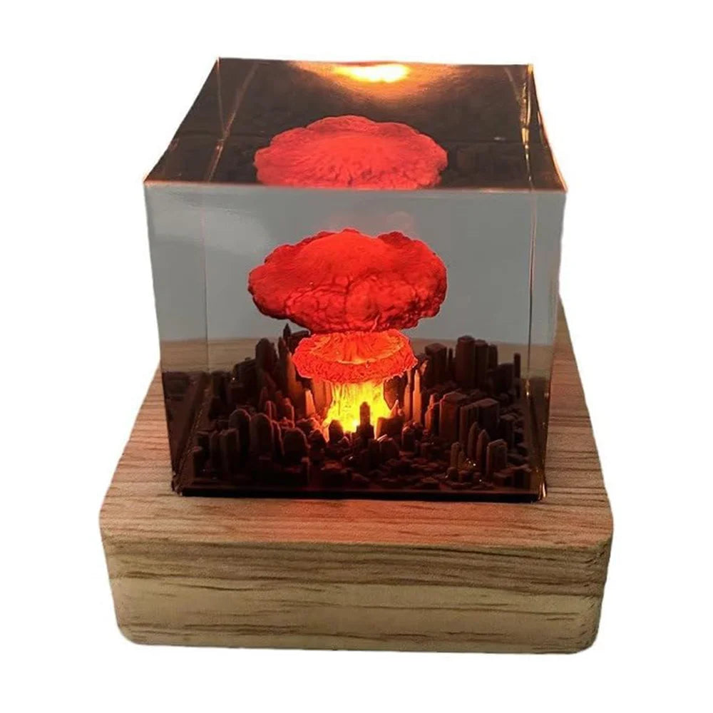 Détail lampe volcan 3D LED