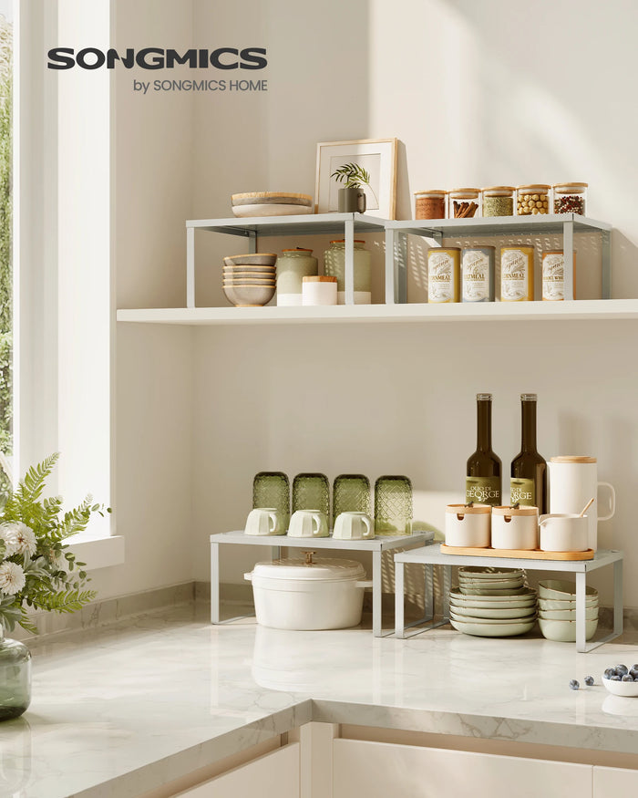 Porte-épices lot de 2 étagère cuisine métal design perforé