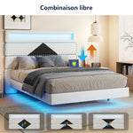 Design suspendu élégant avec pieds de lit dissimulés