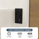 Fonction de charge pratique avec ports USB intégrés dans la tête de lit