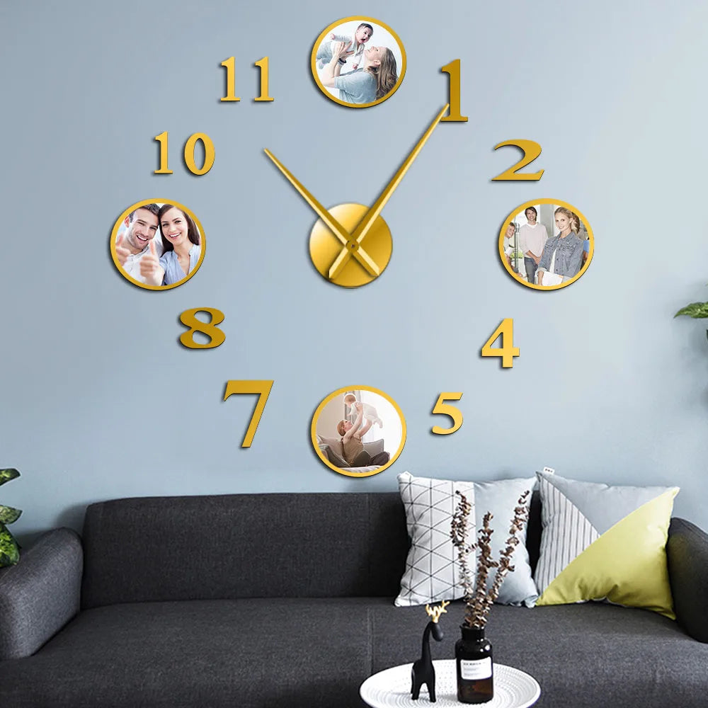 Horloge murale géante abstraite style antique