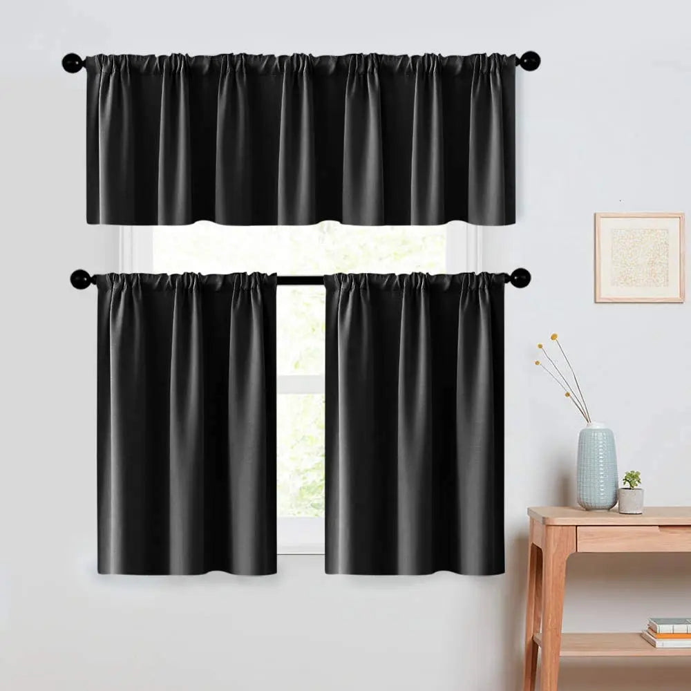 Détail du tissu en polyester coton du rideau noir