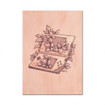 Une console de jeu vintage entourée de belles fleurs, suggérant une connexion entre nature et technologie.