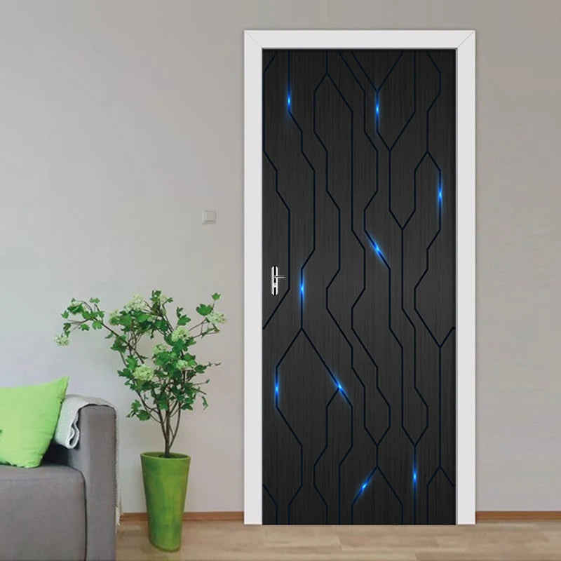 Comparaison des tailles disponibles pour sticker mural 77x200cm et 95x215cm