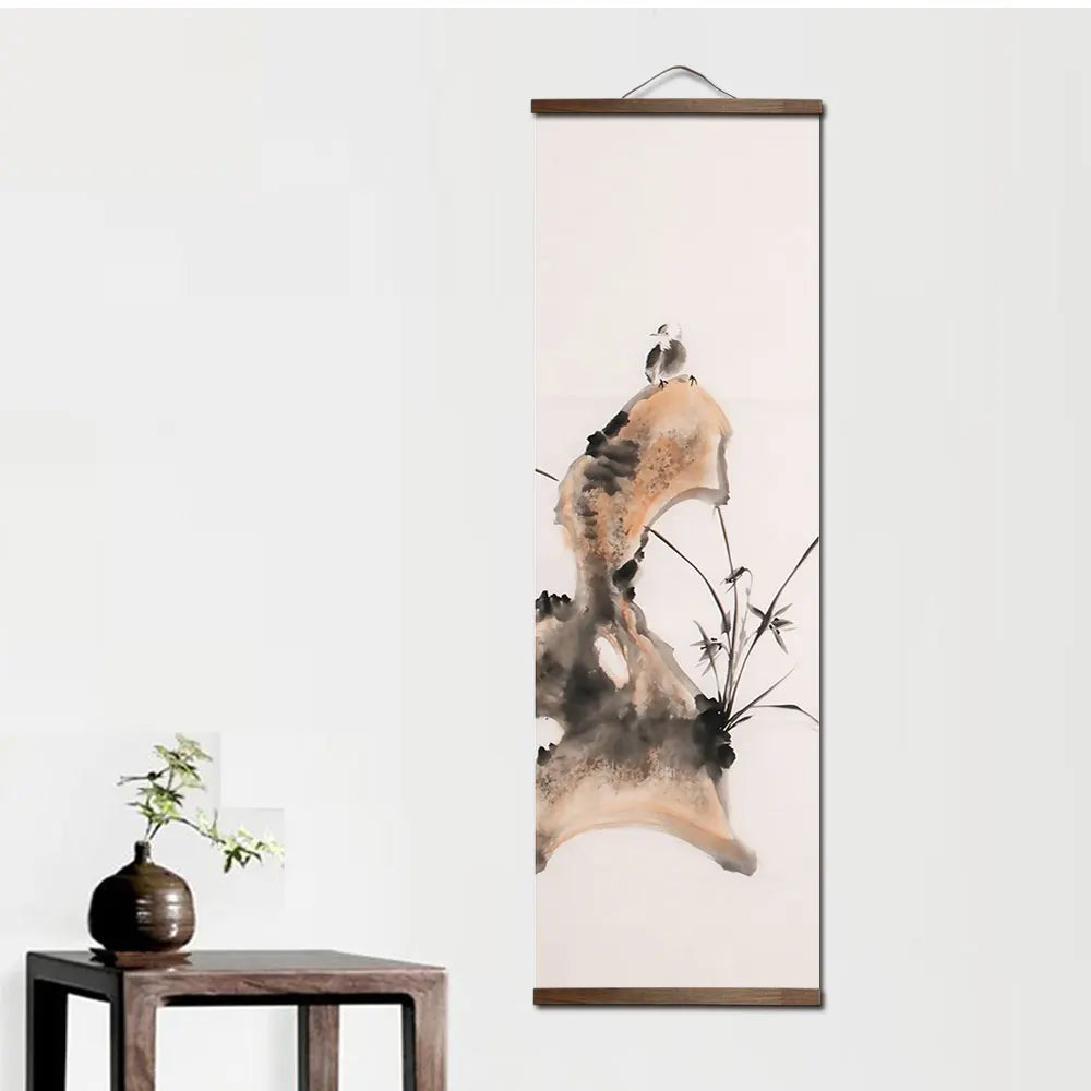 Toile bambou encre imperméable art mural