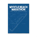 L'image montre l'affiche d'un marathon de 26,2 miles qui aura lieu le 3 mars 2018 à Myrtle Beach, en Caroline du Sud.