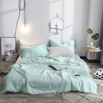 Couvre-lit patchwork king size blanc gris