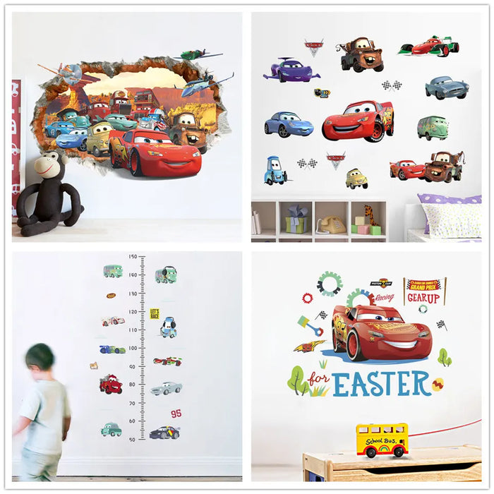 Autocollant mural avion 3D sur mur de chambre d'enfant