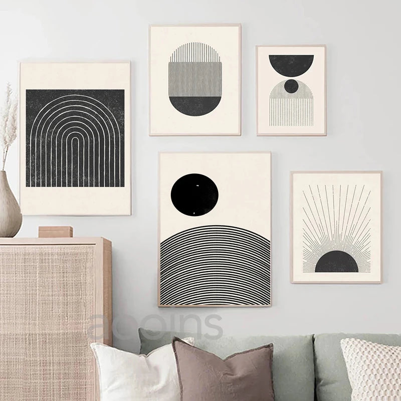 Affiche en toile décoration murale dans un salon moderne