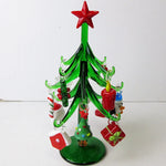 Comparaison de taille de la figurine d'arbre de Noël en verre 15cm